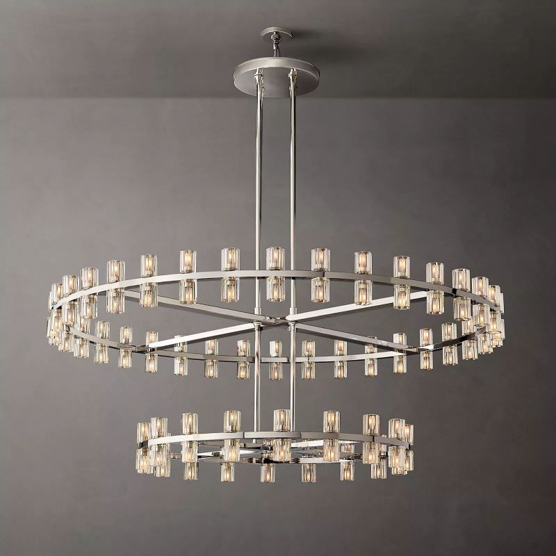 Aka Wine-glass Round 2-Tier Chandelier 60"