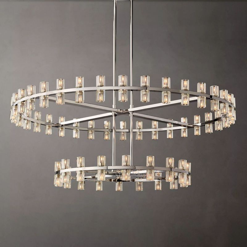 Aka Wine-glass Round 2-Tier Chandelier 60"