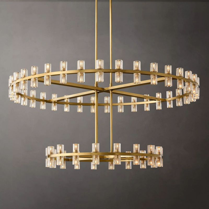 Aka Wine-glass Round 2-Tier Chandelier 60"