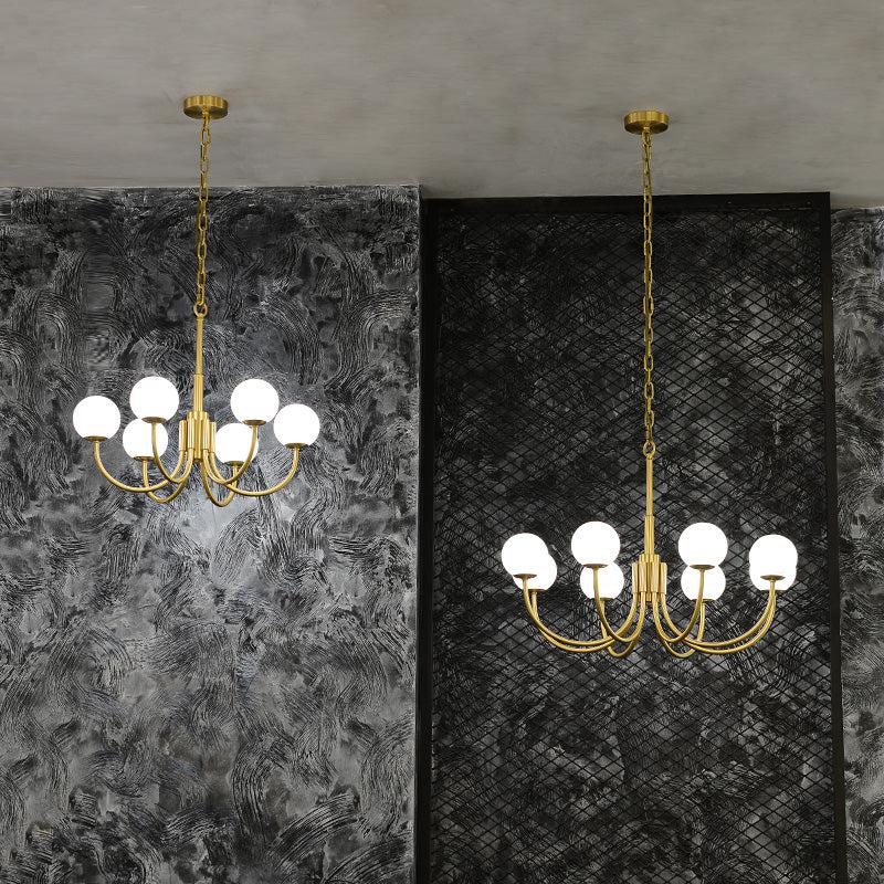 Modern Alabaster Round Art Chandelier - product detail 2