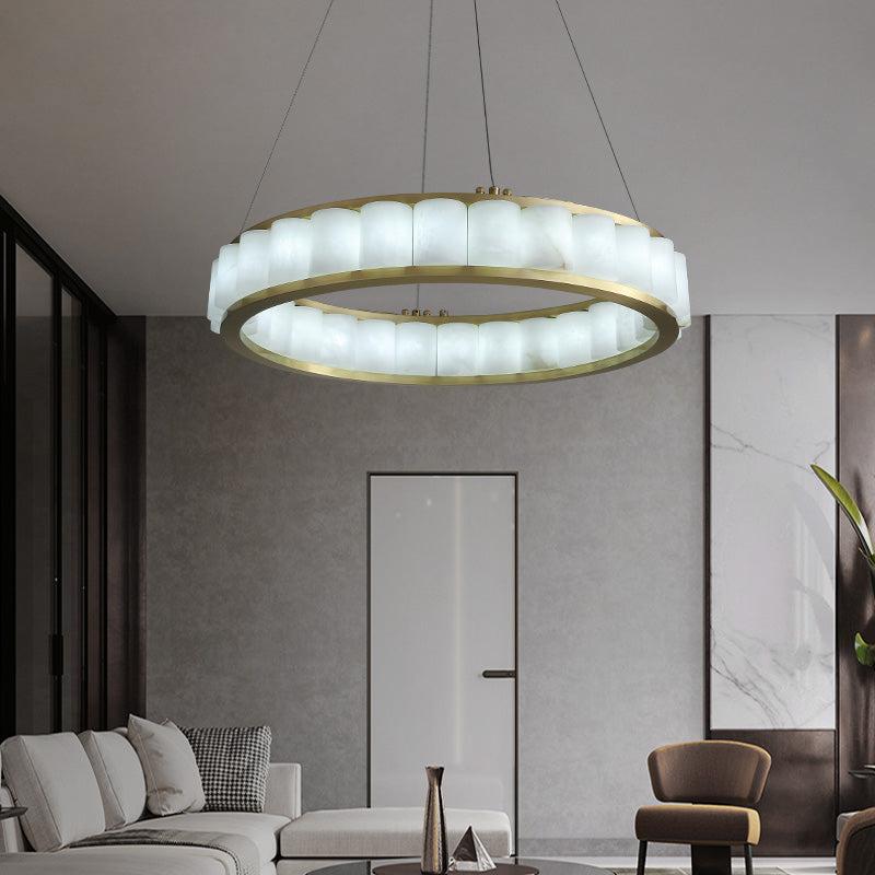 Scott Alabaster Circle Round Chandeliers - product detail 3