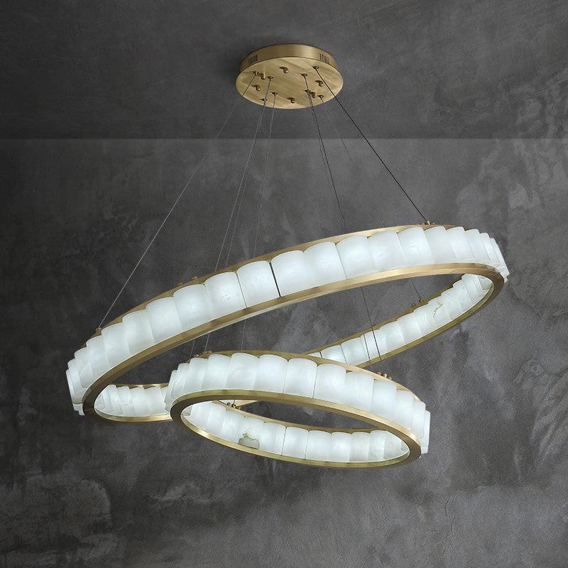 Scott Alabaster Circle Round Chandeliers - product detail 5