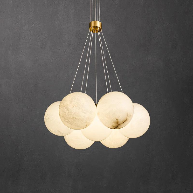 Alabaster Round Art Pendant Light - product detail 7