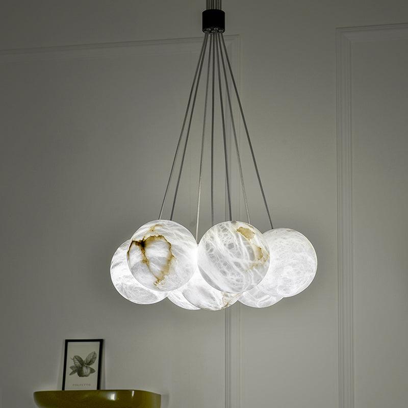Alabaster Round Art Pendant Light - product detail 6