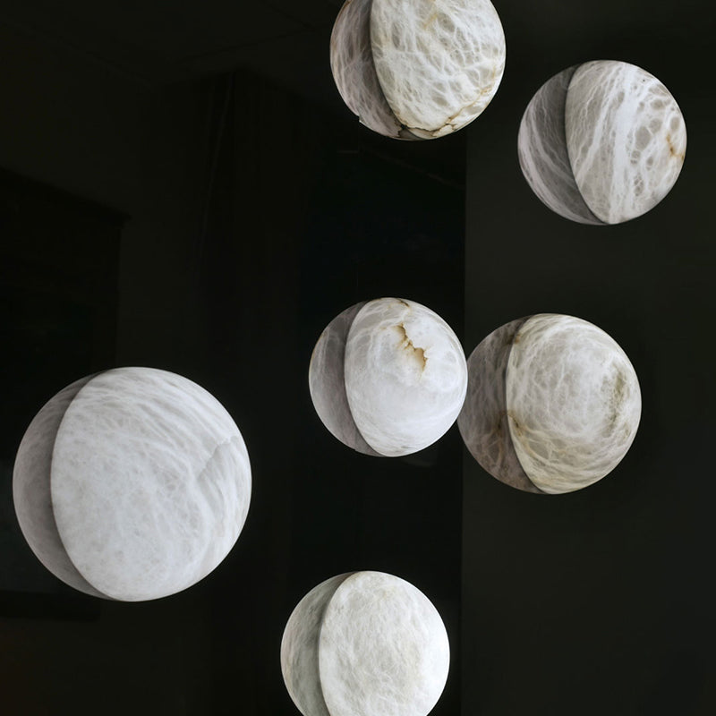 Alabaster Dome Art Wall Sconce - product detail 7
