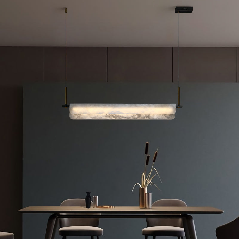 Alabaster Linear Art Chandelier Light - product detail 3