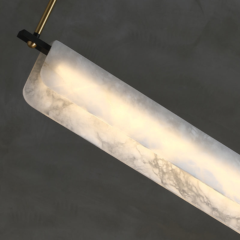 Alabaster Linear Art Chandelier Light - product detail 4