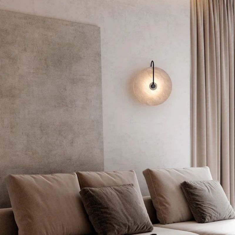 Alabaster Modern Disc Wall Sconce - product detail 4
