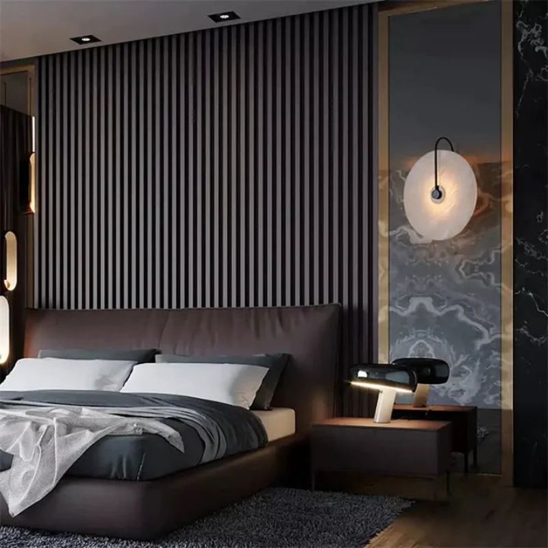 Alabaster Modern Disc Wall Sconce - product detail 5