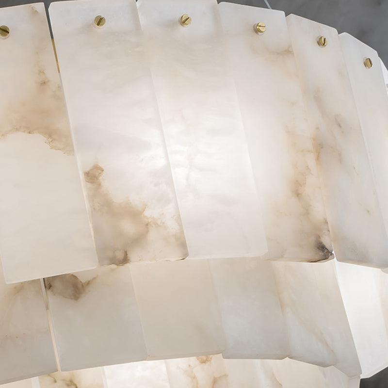 Modern Alabaster 2 tier Round Art Chandelier - product detail 6