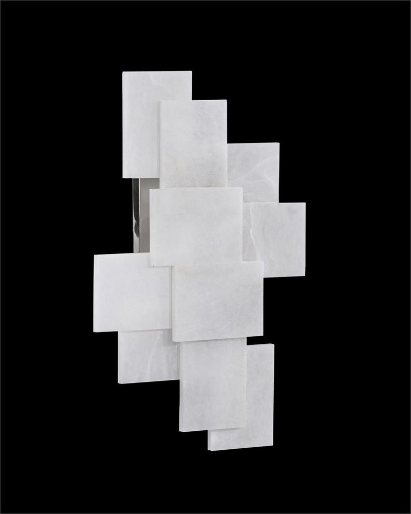 Alabaster Wall Sconce with a Nod to Mondrian - product detail 2