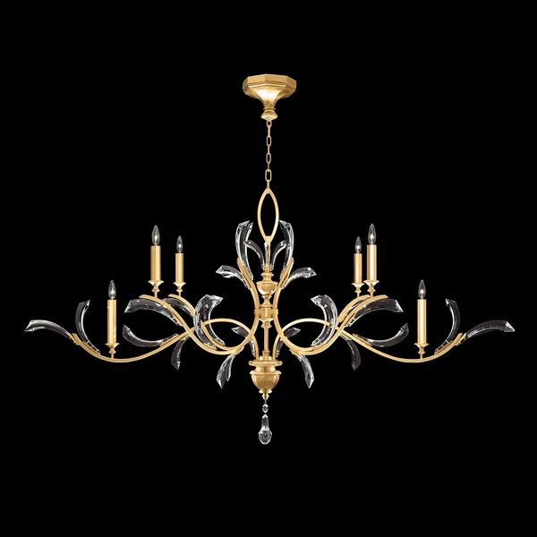 Alice Candle Oblong Chandelier 74" - product detail 14