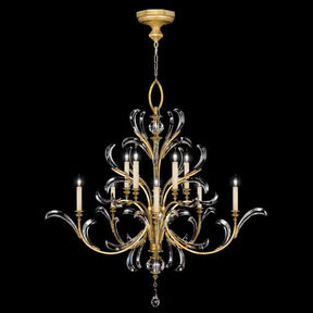 Alice Candle Round 2-Tier Chandelier 56"