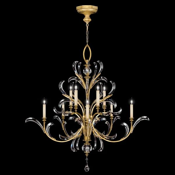 Alice Candle Round 2-Tier Chandelier 56"