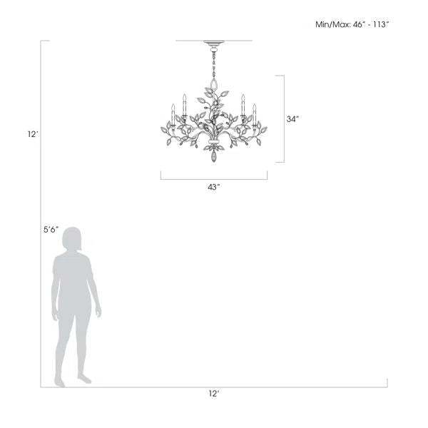 Alice Candle Round Chandelier 43" - product detail 4