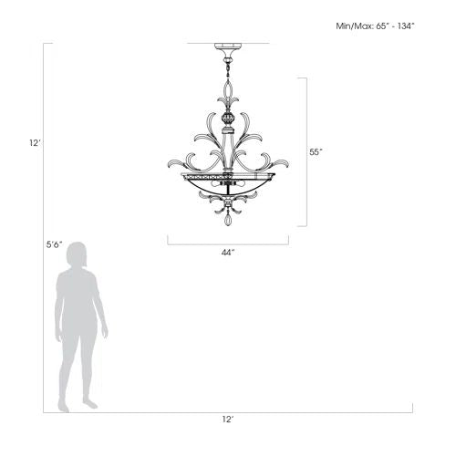 Alice Candle Round Chandelier 32" - product detail 4