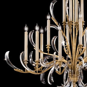 Alice Candle Round 3-Tier Chandelier 58"