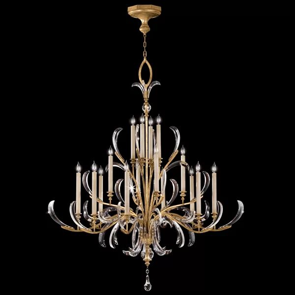Alice Candle Arcs 2-Tier Chandelier 57"