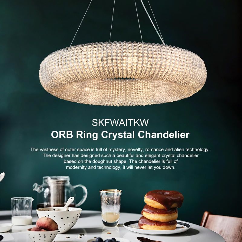 Alison Series Crystal Round LED Chandelier - product detail 5