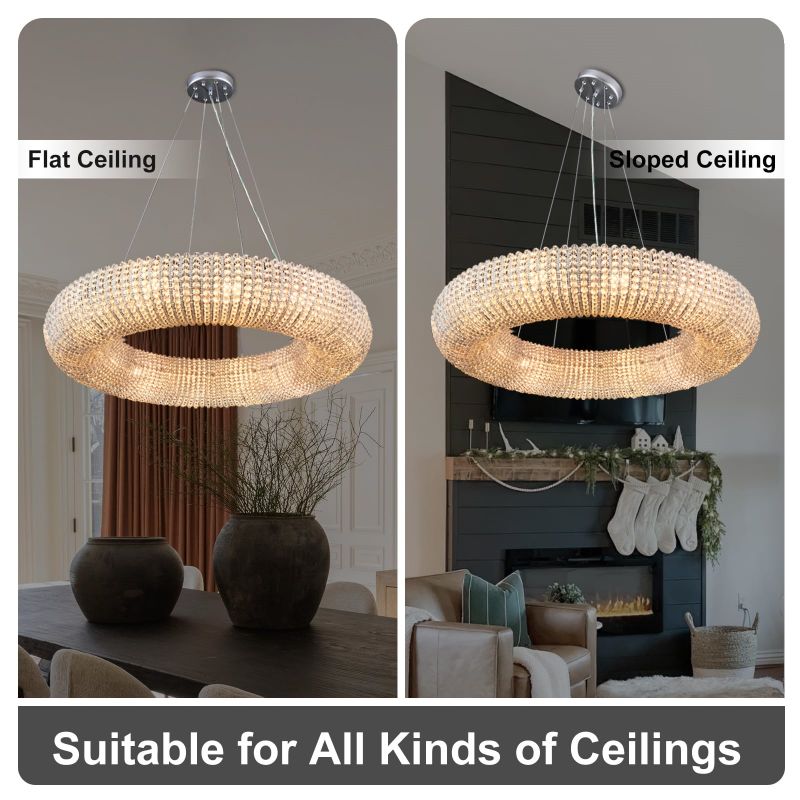 Alison Series Crystal Round LED Chandelier - product detail 2