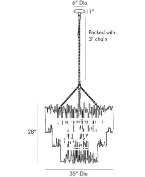 Althely  3- Tier Crystal Chandelier