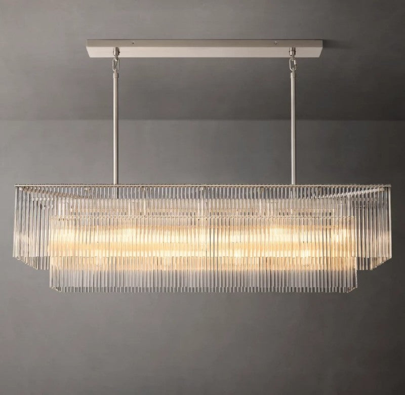 Amadeo Rectangular Glass Chandelier 54″