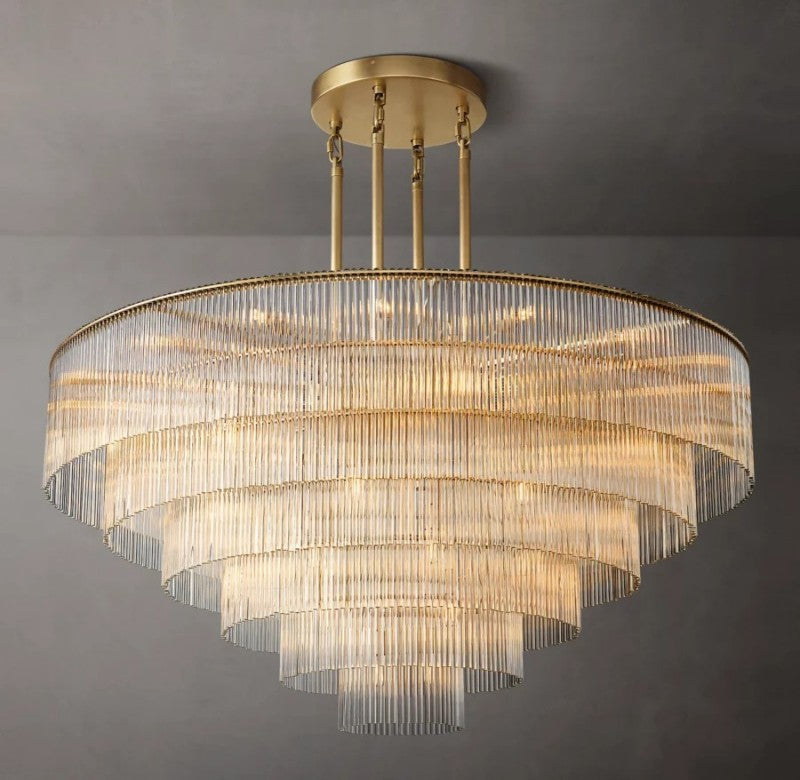 Amadeo Round Glass Chandelier 60″