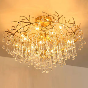 Anita Brass Crystal Branch Chandelier