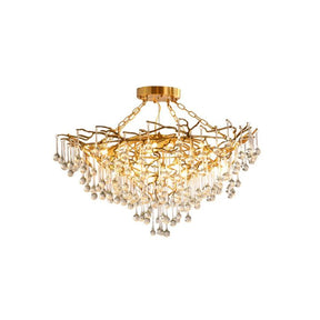 Anita Brass Crystal Branch Chandelier