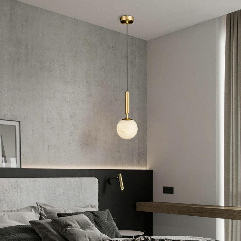 Alabaster Round Art Pendant Light - product detail 14