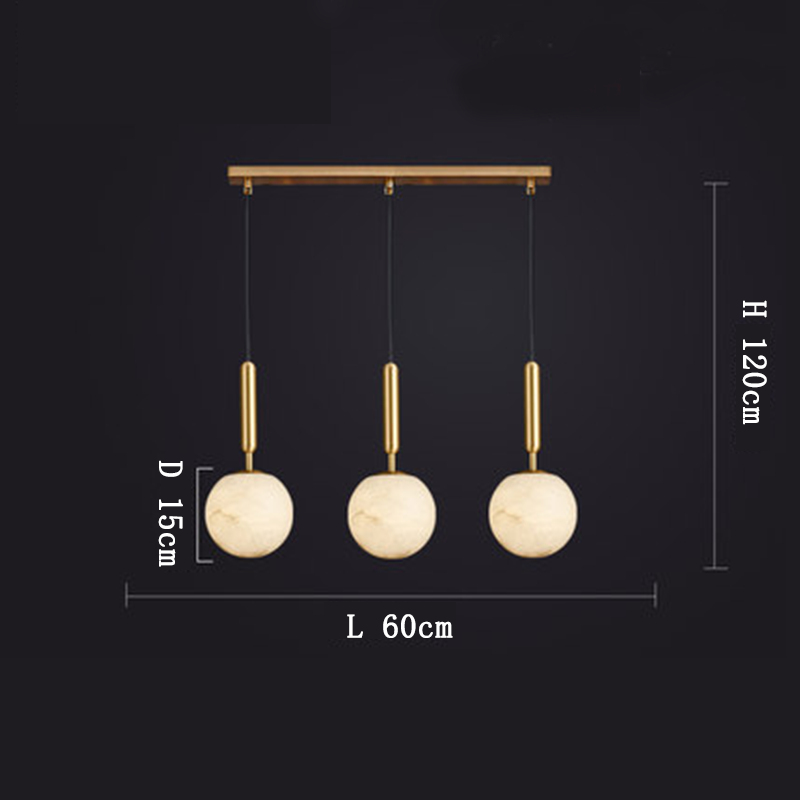 Alabaster Round Art Pendant Light - product detail 15