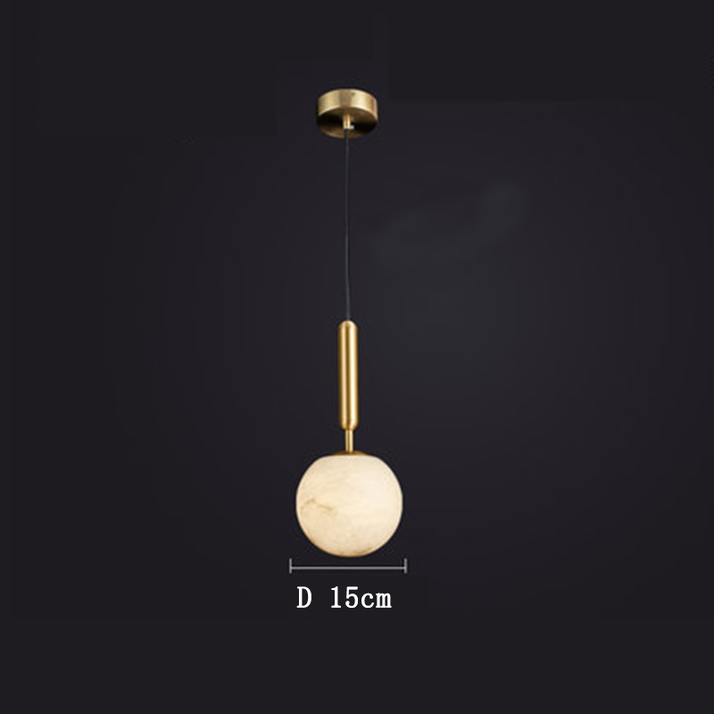 Alabaster Round Art Pendant Light - product detail 16