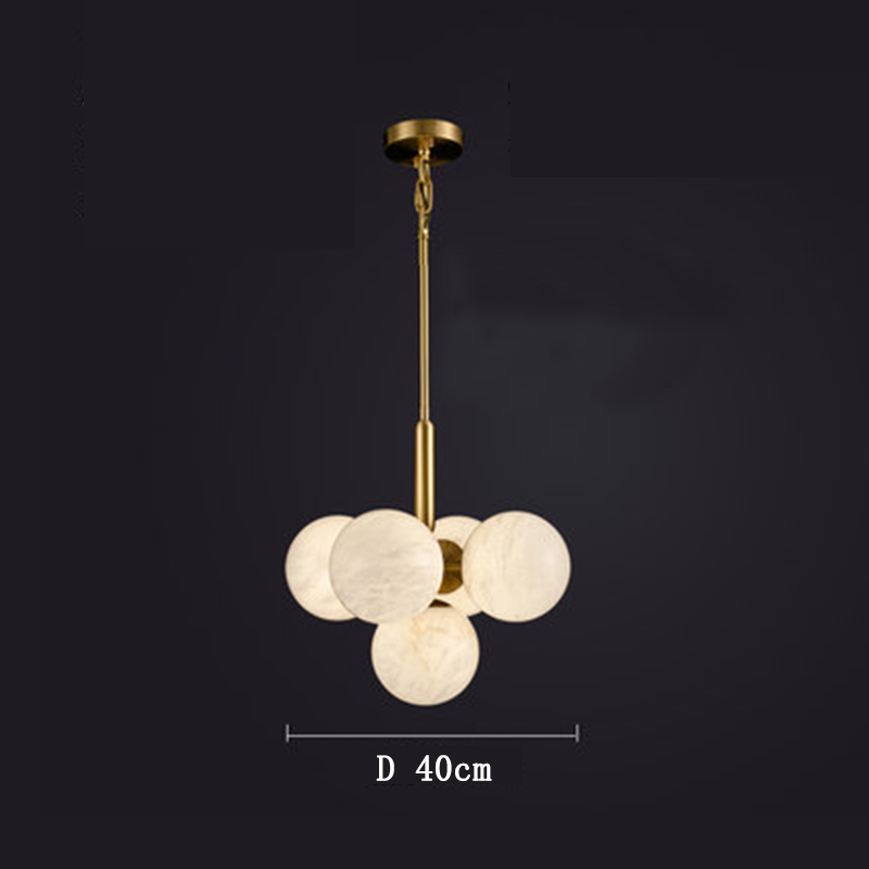Alabaster Round Art Pendant Light - product detail 18