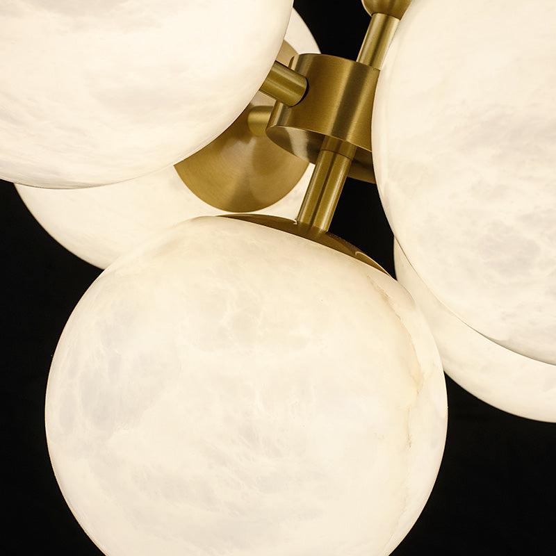Alabaster Round Art Pendant Light - product detail 21