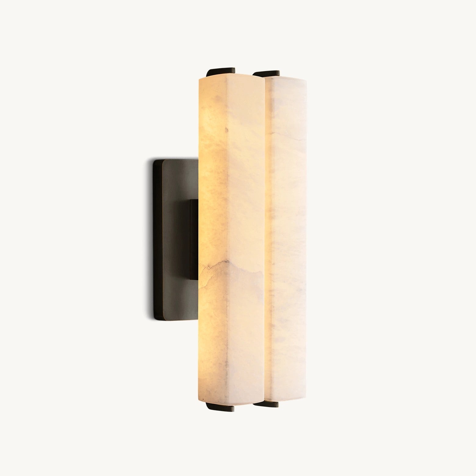 Audubom Alabaster Double Sconce