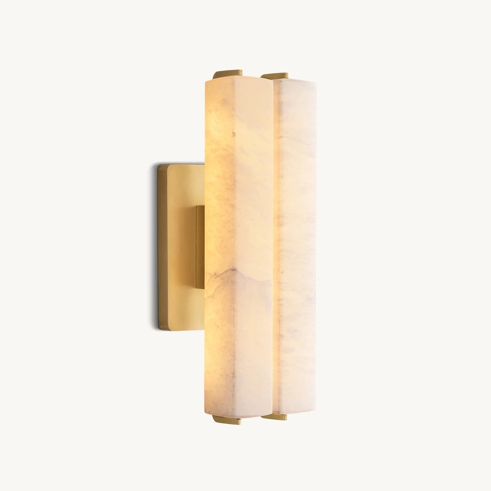 Audubom Alabaster Double Sconce