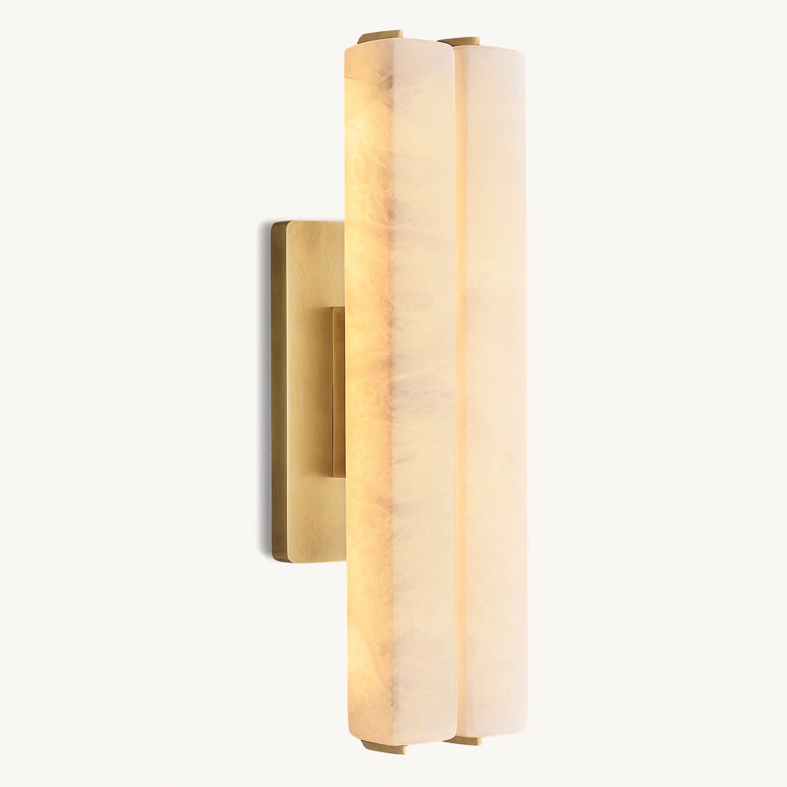 Audubom Alabaster Double Sconce