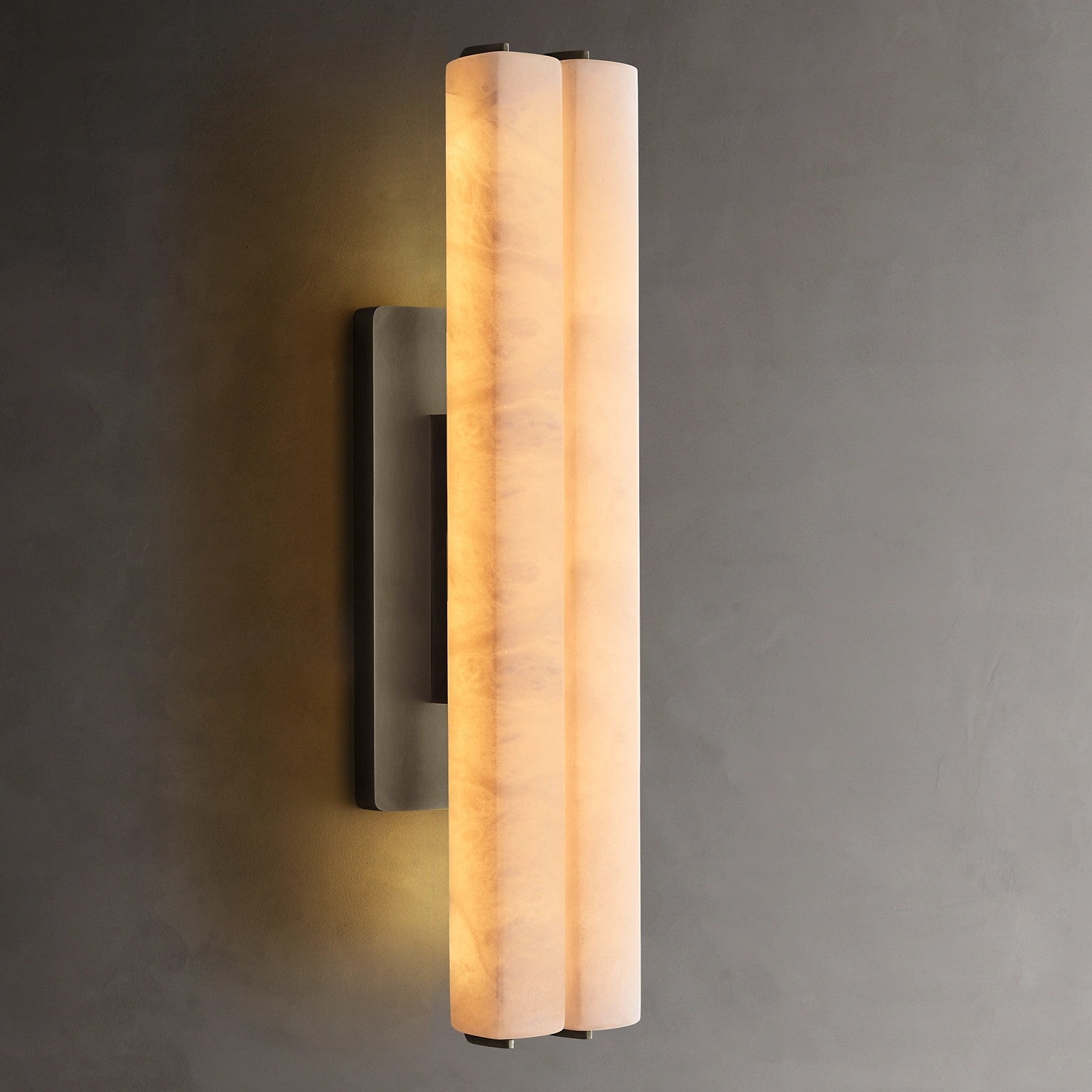 Audubom Alabaster Double Sconce