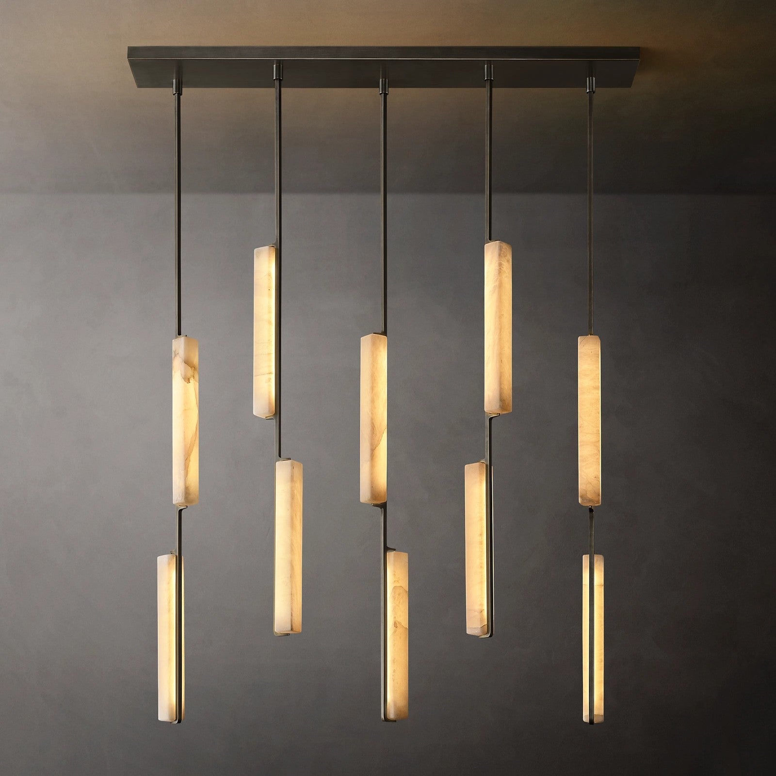 Audubom Alabaster Linear Chandelier 54"