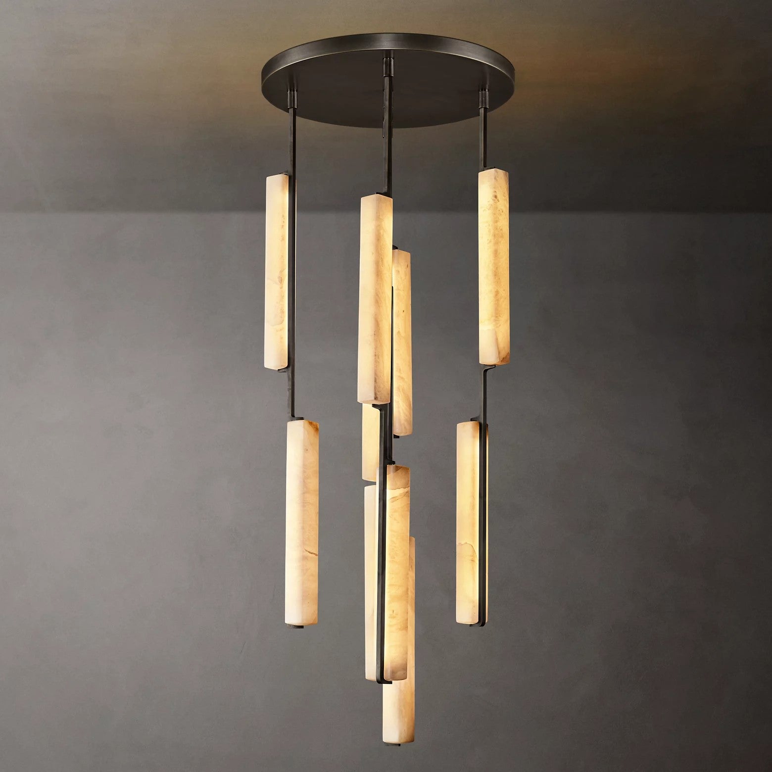 Audubom Alabaster Round Chandelier 24"