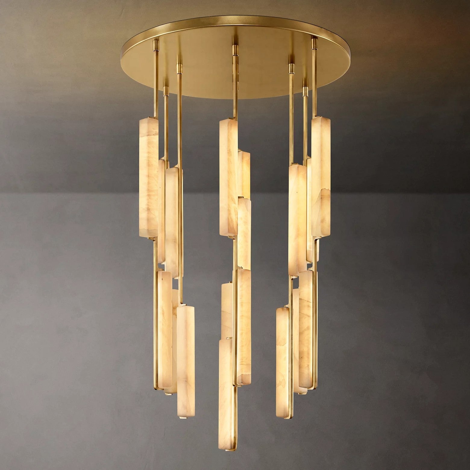 Audubom Alabaster Round Chandelier 40"