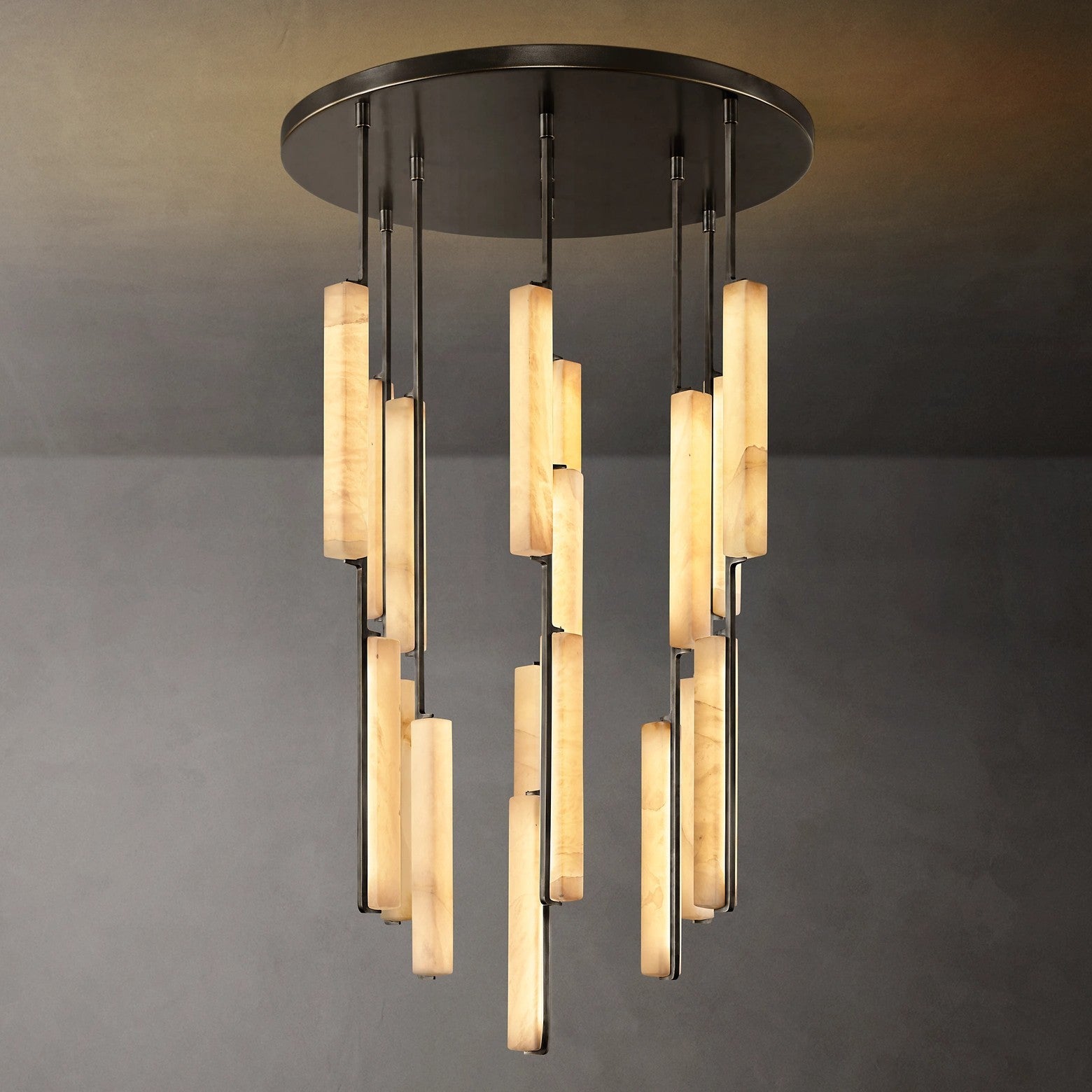 Audubom Alabaster Round Chandelier 40"