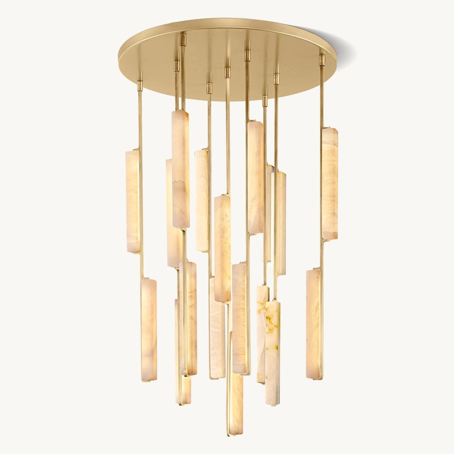 Audubom Alabaster Round Chandelier 40"