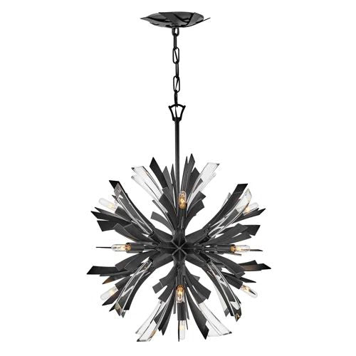 Bergamots Crystal  Chandelier  22"D