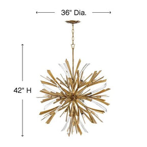 Bergamots Crystal Chandelier 36"D