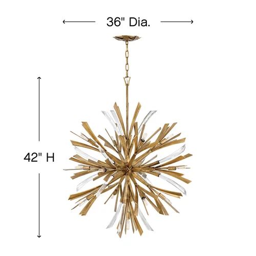 Bergamots Crystal Chandelier 36"D