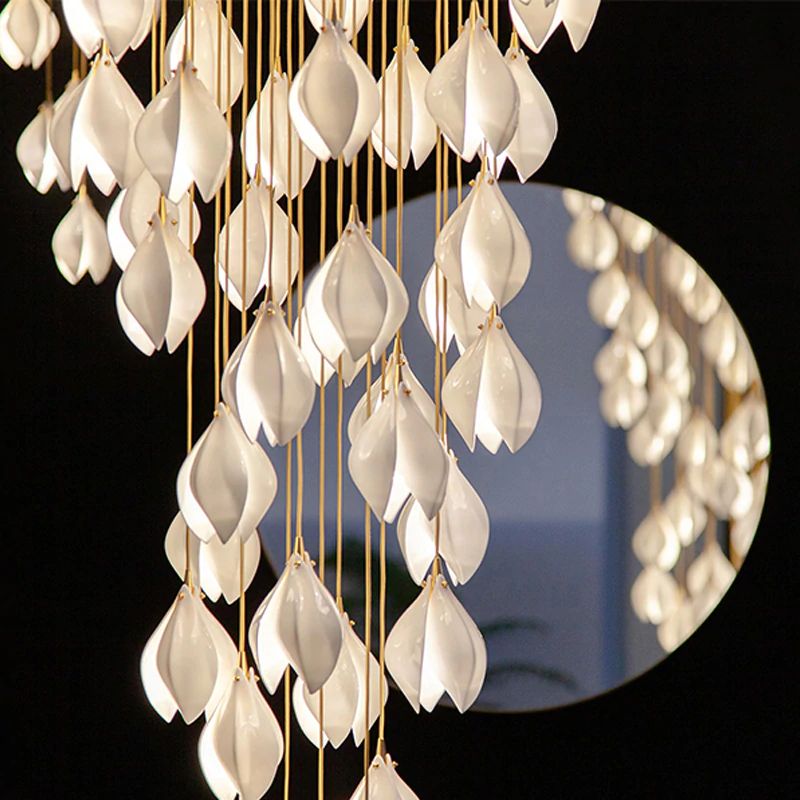 Bloom Ceramic Chandelier Light for Living Room - product detail 6