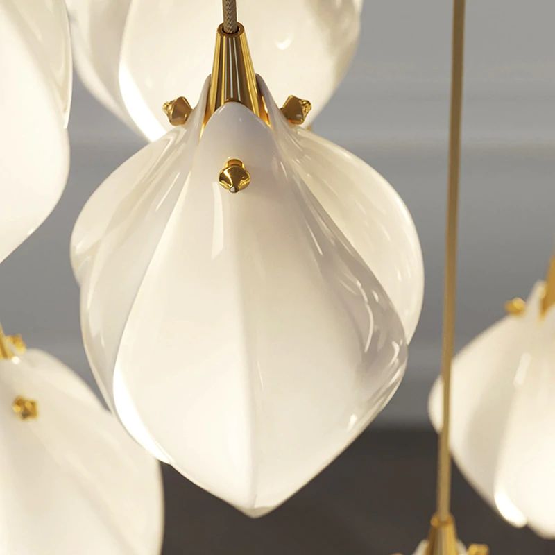 Bloom Ceramic Chandelier Light for Living Room - product detail 7