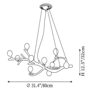 Boho Tree Branch Modern Chandelier