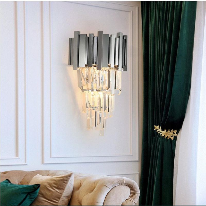 Bourbons Chrome Crystal Wall Sconce 19"H - product detail 7